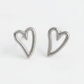 Heart Cutout Studs