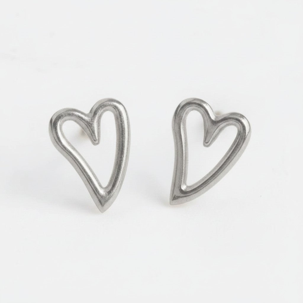 Heart Cutout Studs