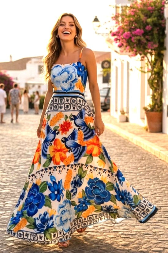 Floral Print Maxi Dress