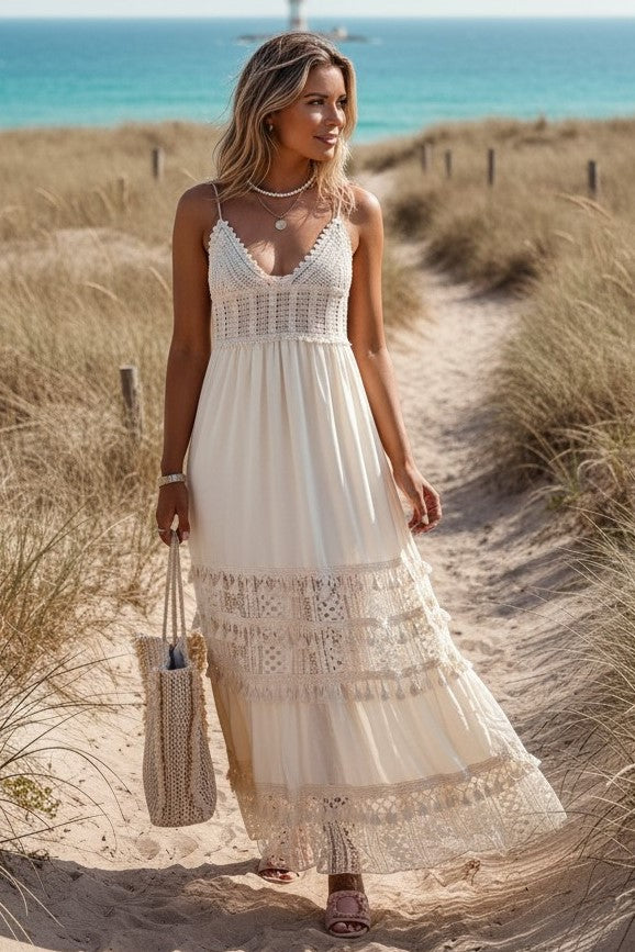 Boho Crochet Cami Dress