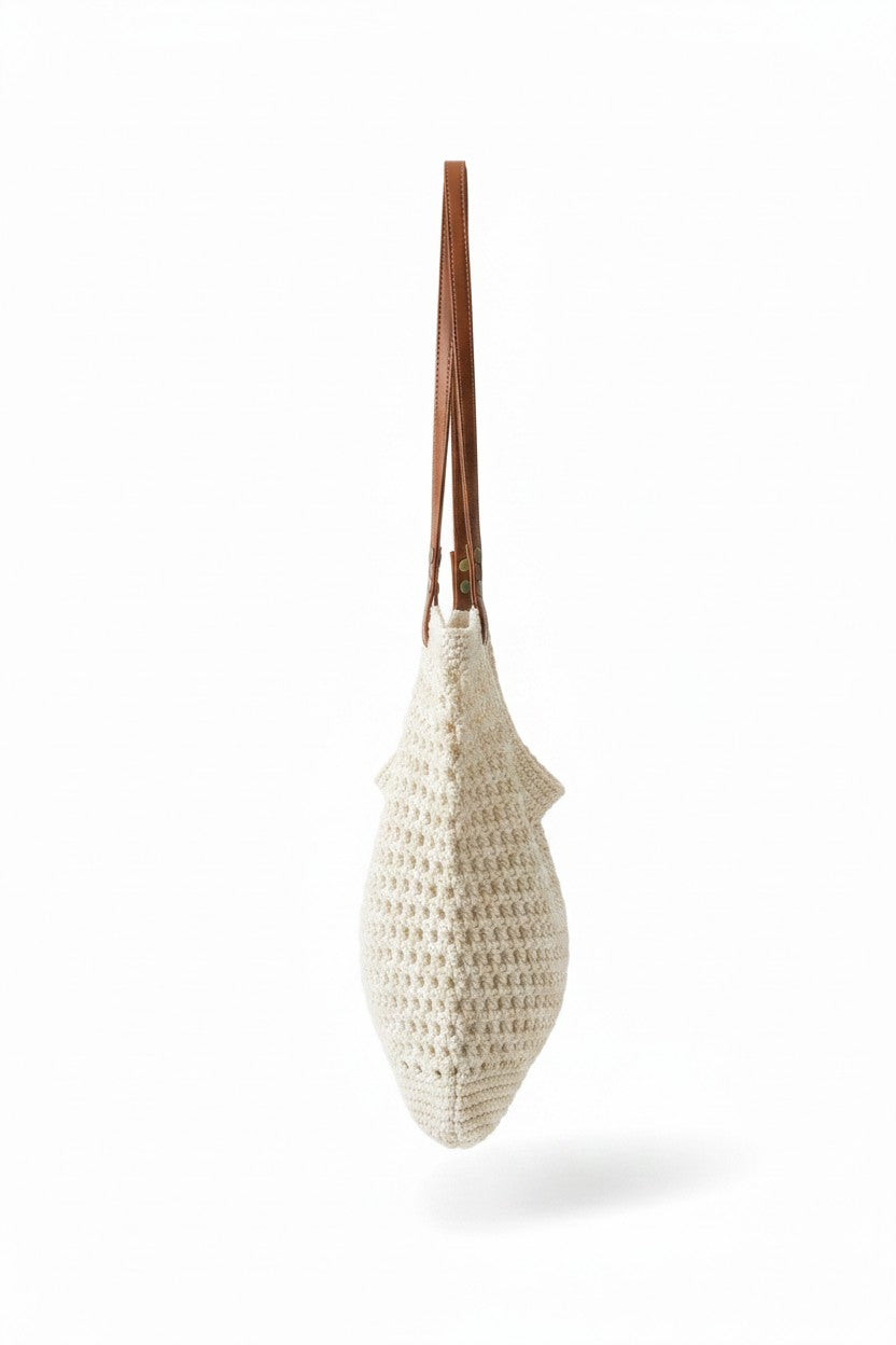 Openwork Woven Tote Bag