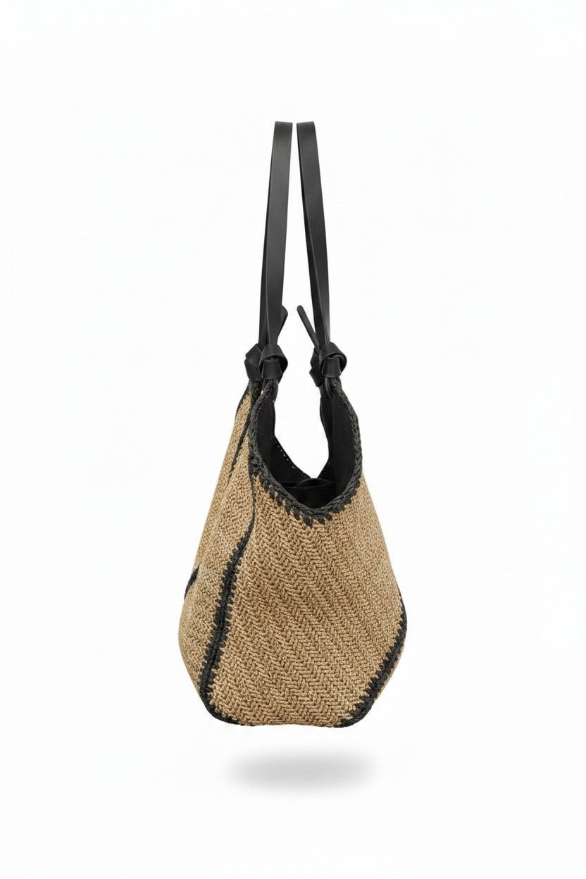 Woven Straw Shoulder Bag