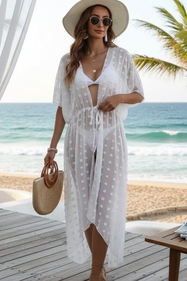 Swiss Dot Beach Cover Up
