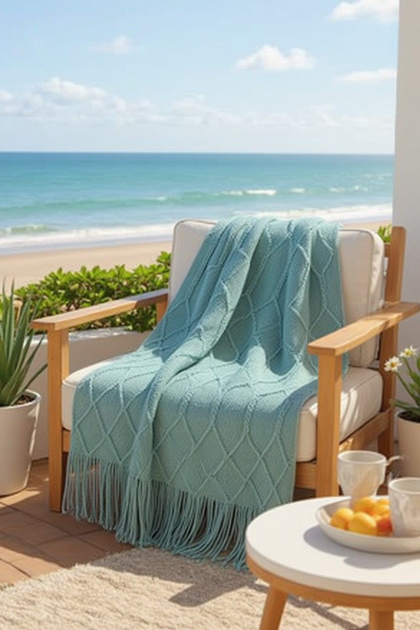 Elsie Fringe Throw Blanket