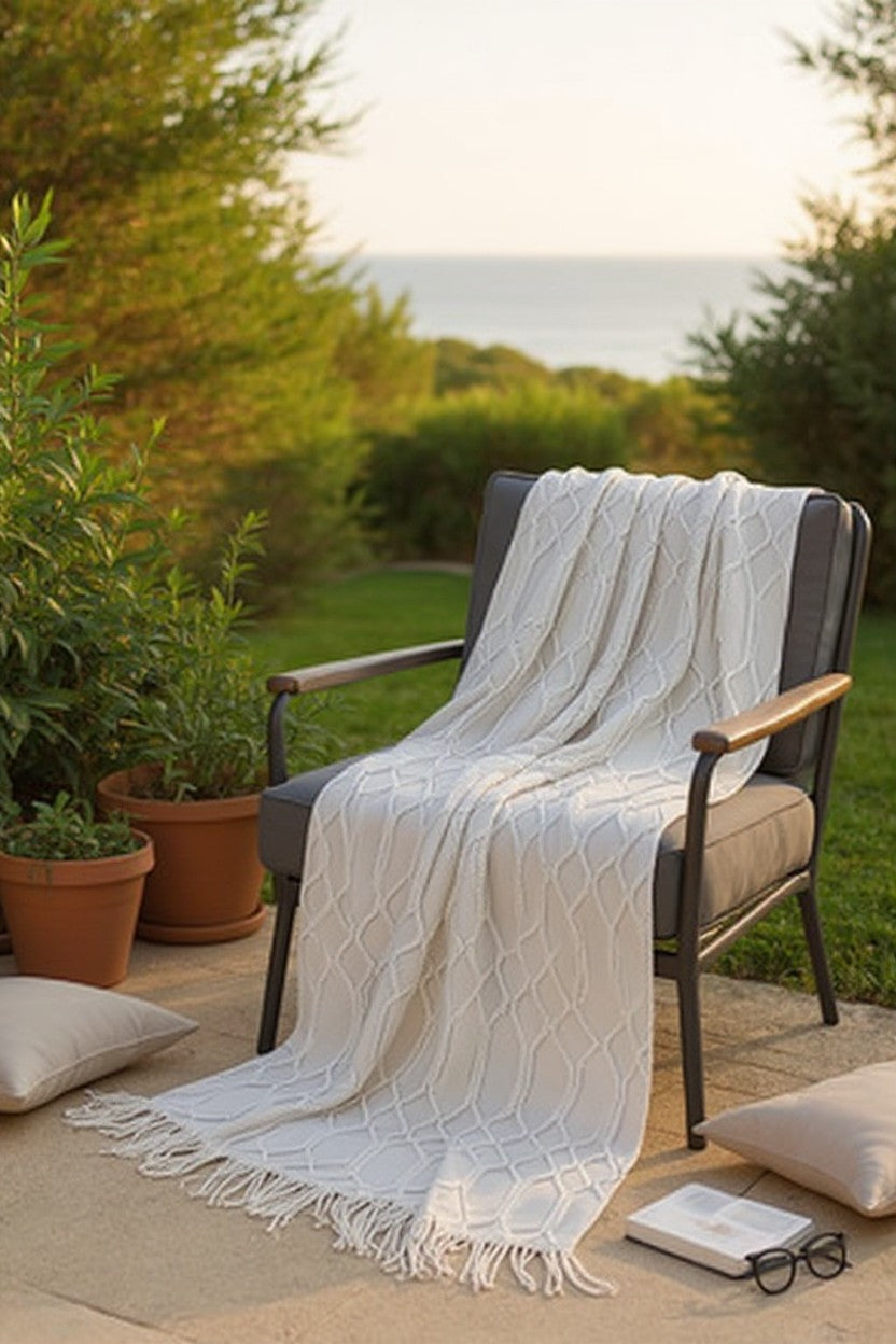 Elsie Fringe Throw Blanket