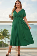 Honey Surplice Midi Dress